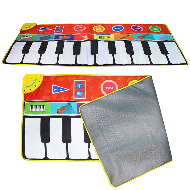 148*60cm children's oversized piano music blanket baby dancing blanket music carpet piano play mat cross-border