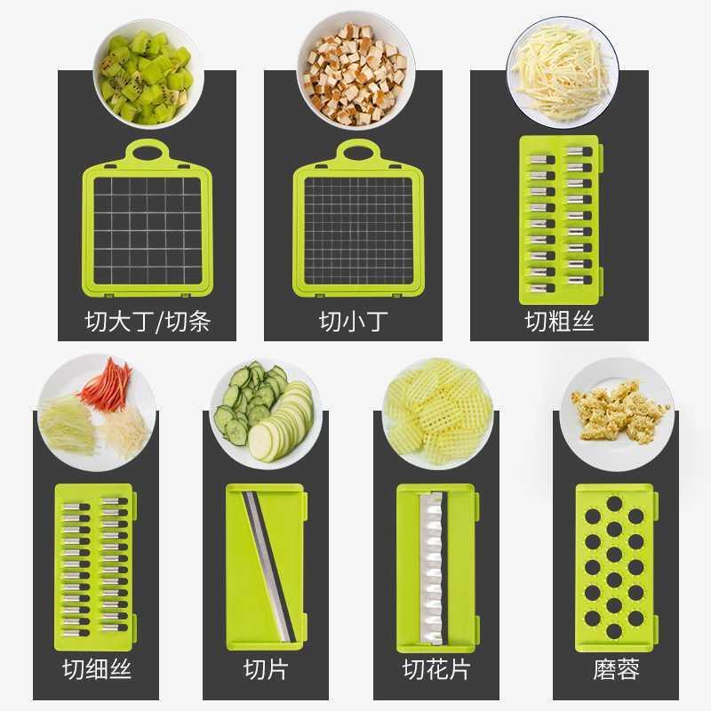 Vegetable cutting artifact multi-function diced potato shreds grater grater household potato slices kitchen grater