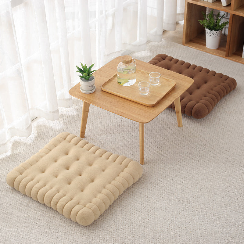 Biscuit mat dining table chair mat Japanese tatami cushion thick solid color biscuit bay window floor mat wholesale