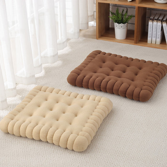 Biscuit mat dining table chair mat Japanese tatami cushion thick solid color biscuit bay window floor mat wholesale