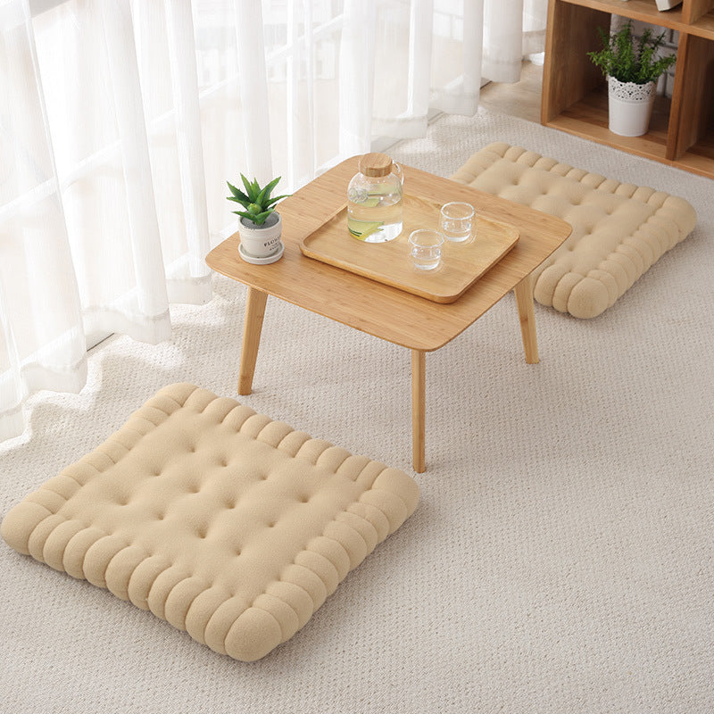 Biscuit mat dining table chair mat Japanese tatami cushion thick solid color biscuit bay window floor mat wholesale