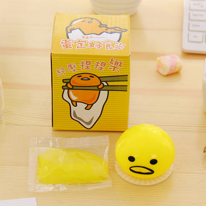 Hot Sale Squishy ball Egg Yolk Anti Stress Relief Toy Vomit Lazy Egg Joke Squeeze Toys