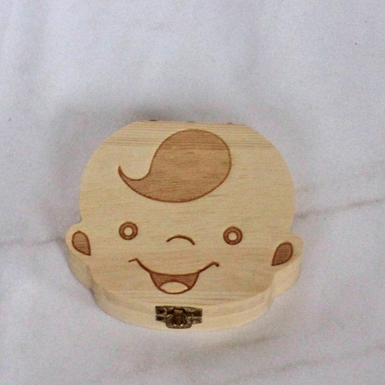 Wooden baby lanugo deciduous teeth preservation storage room baby souvenir collection fetal hair teeth