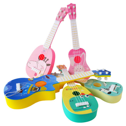 Children's trumpet simulation instrument ukulele mini four-string playable musical toy for early education for enlightenment