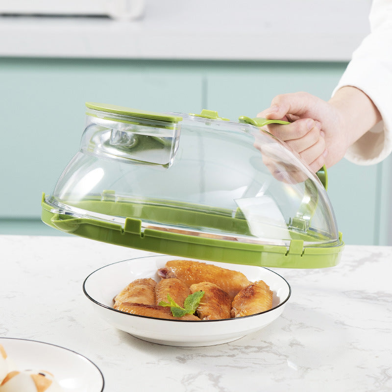 Microwave Steamer Cover in use