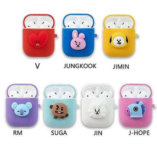 Suitable for Airpods 1/2 Generation Universal Cartoon Doll Silicone Headphone Protective Case Apple Bluetooth Headphone Case