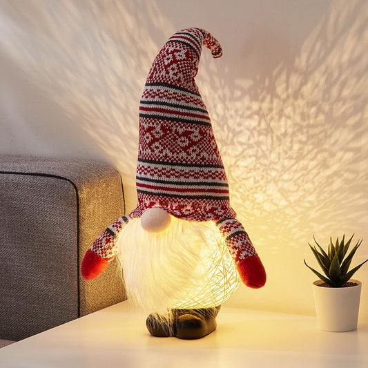 Creative Santa night light starry sky sepak takraw lamp child boy Christmas gift bedroom bedside table lamp