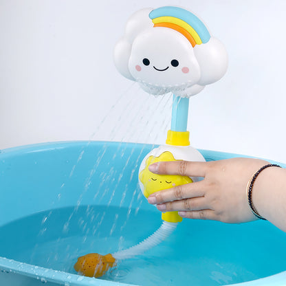 Children's bath spray sunflower shower summer rainbow cloud shower baby bathroom water toys