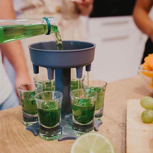 Shot Glass Dispenser in use