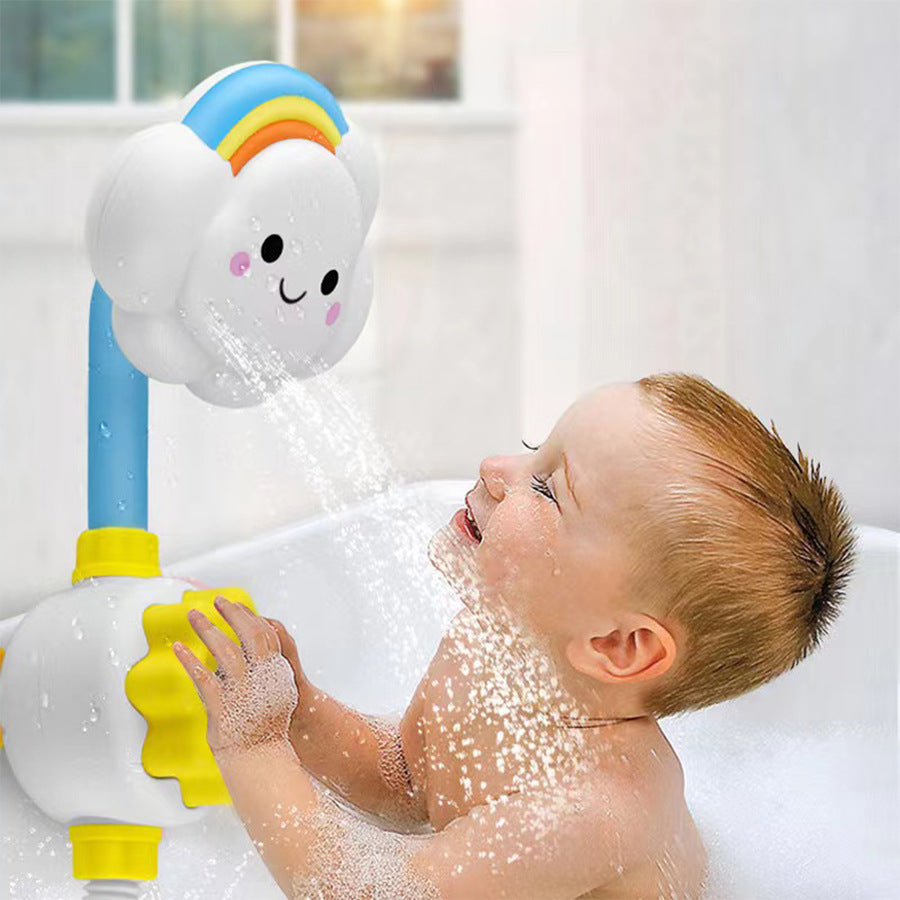 Children's bath spray sunflower shower summer rainbow cloud shower baby bathroom water toys