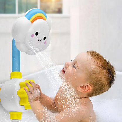 Children's bath spray sunflower shower summer rainbow cloud shower baby bathroom water toys