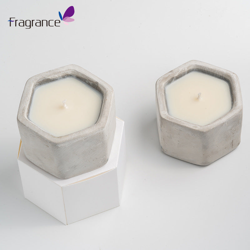 Ins wind cement handmade creative aromatherapy candles, soybean wax with hand gifts, hot selling spot wholesale