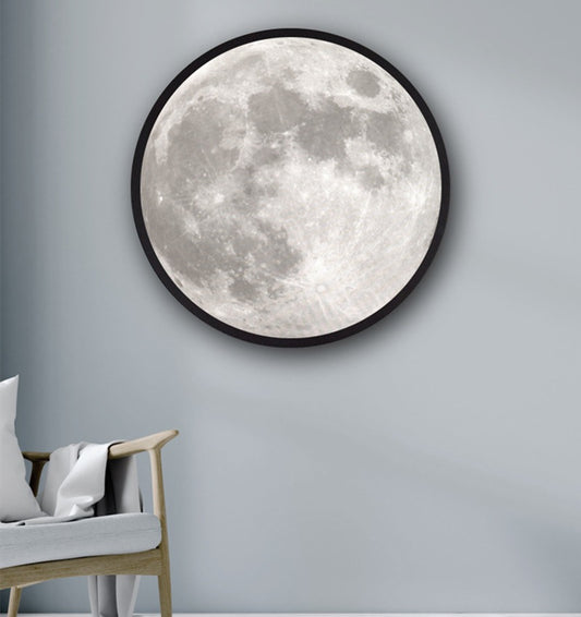 Cross-border home moon mirror creative magic mirror net red gift round mirror table lamp led makeup mirror night light moon