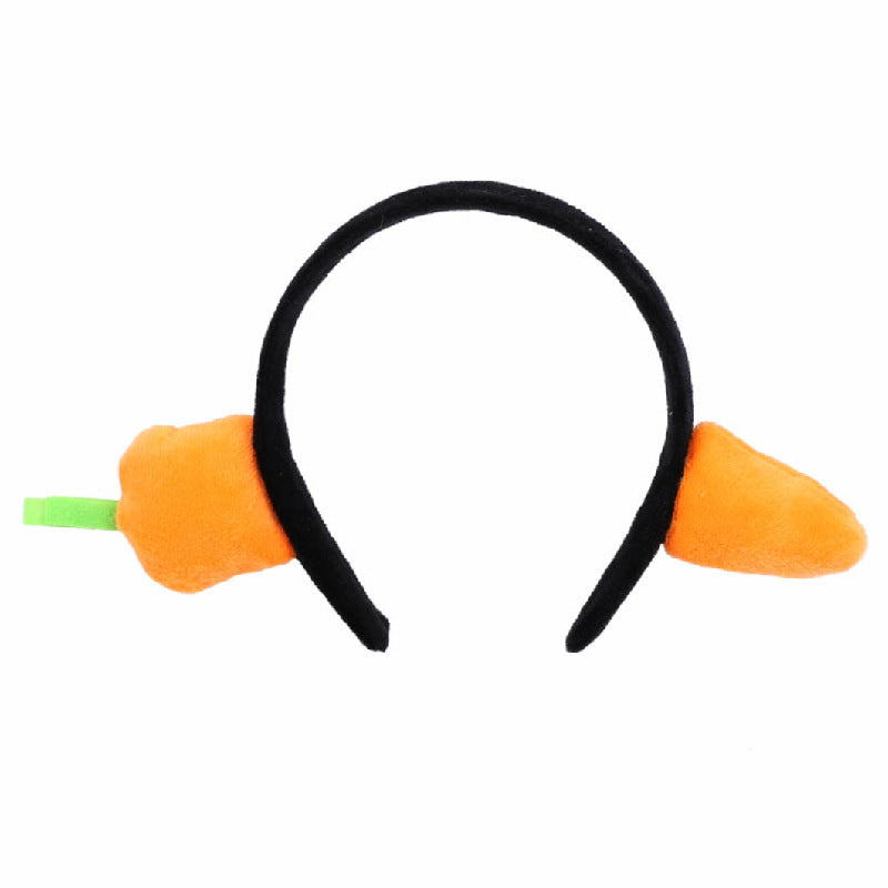 Cartoon plush funny doll headband headband belongs to carrot dinosaur head buckle hairpin live broadcast powder suction headband