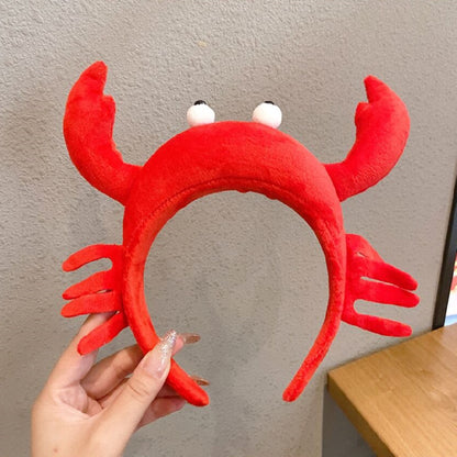 Cartoon plush funny doll headband headband belongs to carrot dinosaur head buckle hairpin live broadcast powder suction headband