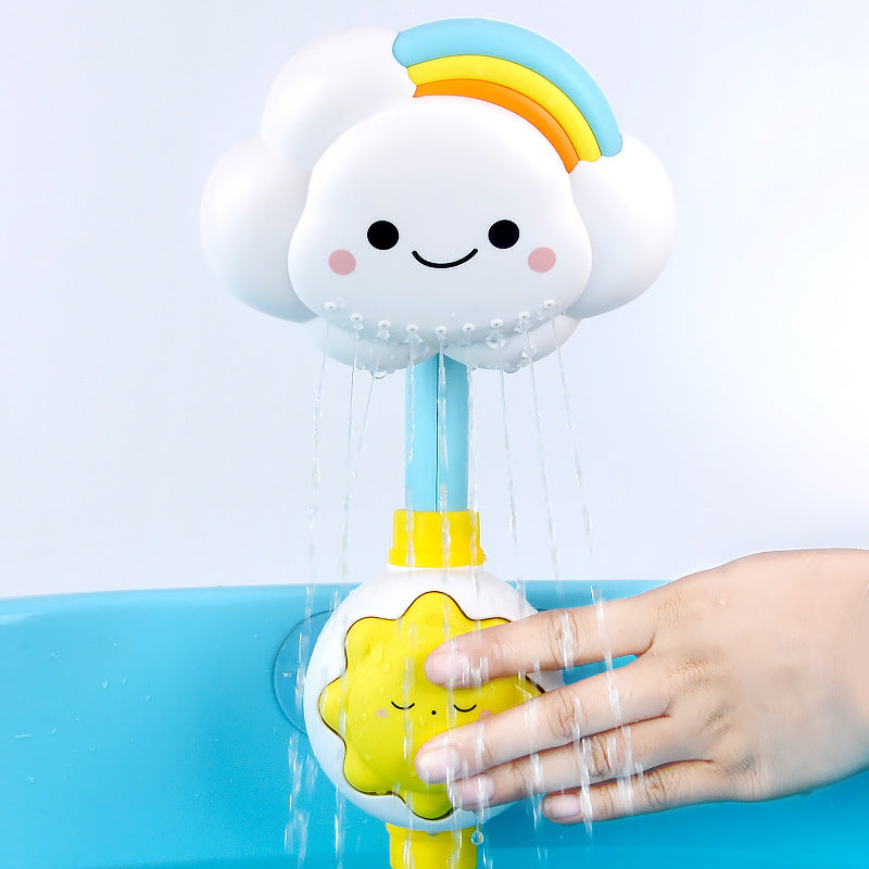 Children's bath spray sunflower shower summer rainbow cloud shower baby bathroom water toys