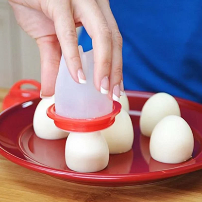 Silicone Egg Cookers Non-Stick Cups in use