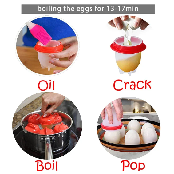 Silicone Egg Cookers Non-Stick Cups  How to Use