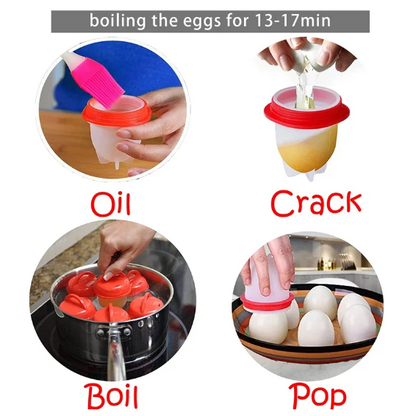 Silicone Egg Cookers Non-Stick Cups  How to Use