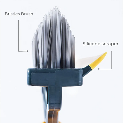 Corner Broom Scraper Bristle Brush and Silicone Scraper